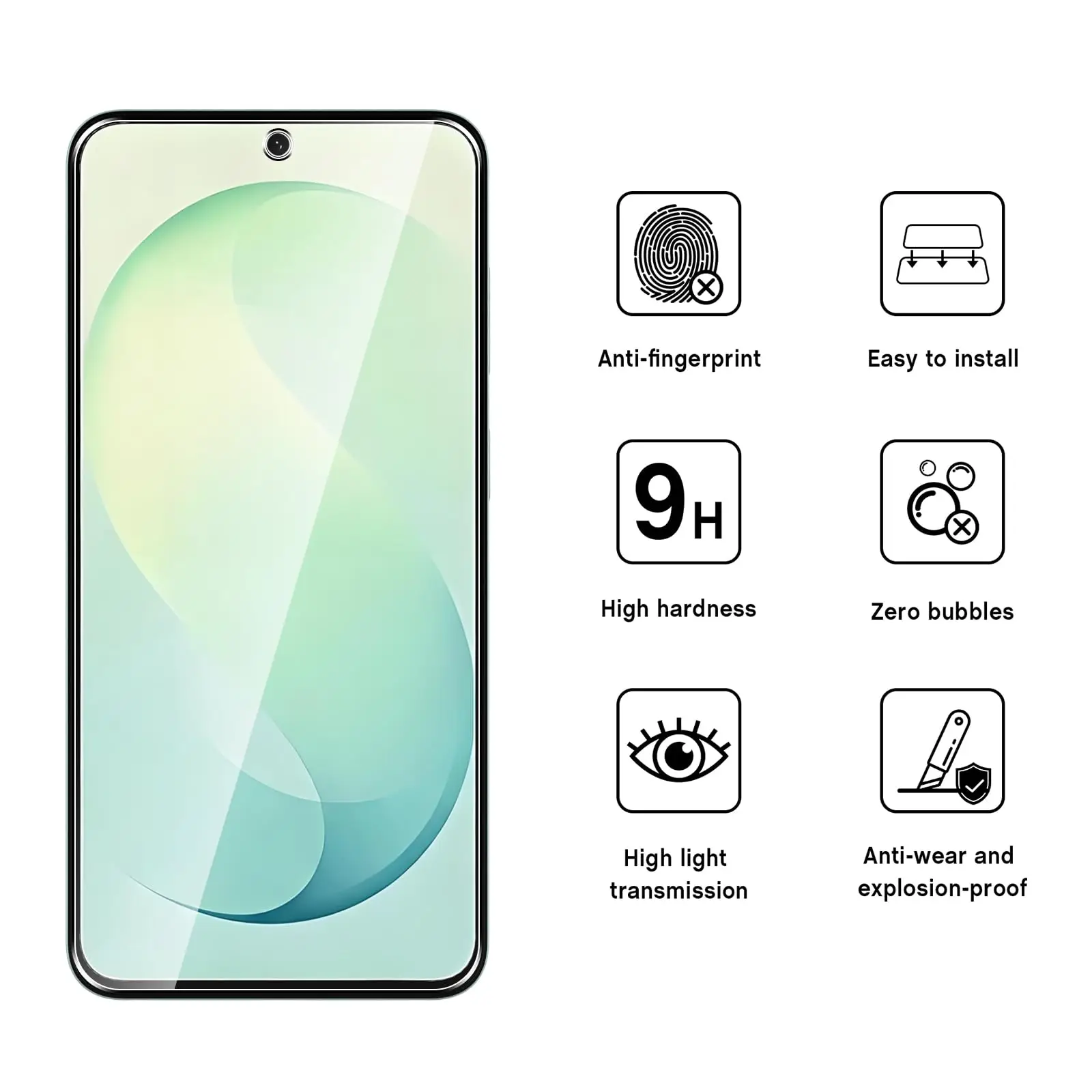 Premium Tempered Glass Screen Protector - 6.7 Clear HD, Anti-Scratch, Case-Friendly