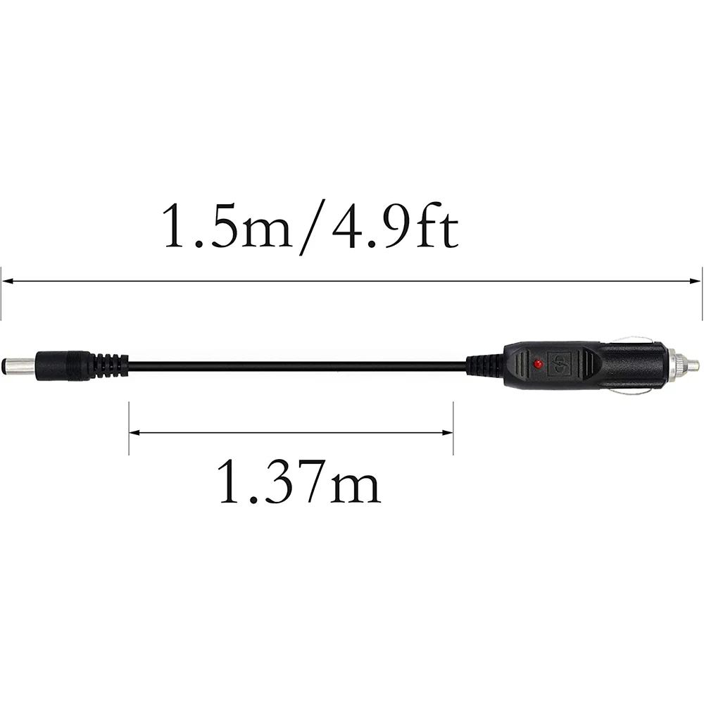 PNGKNYOCN DC5.5x2.1mm mâle à 12V Voiture Allume-Cigare Prise câble  Adaptateur enroulé KANGPING pour Voiture, Camion, Bus