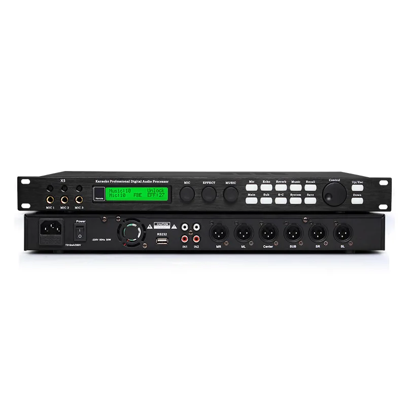 

URX X5 Pre-Effect Digital Preamp Effect Sound Mixer professional Audio Processor For Karaoke KTV Comes with PC software