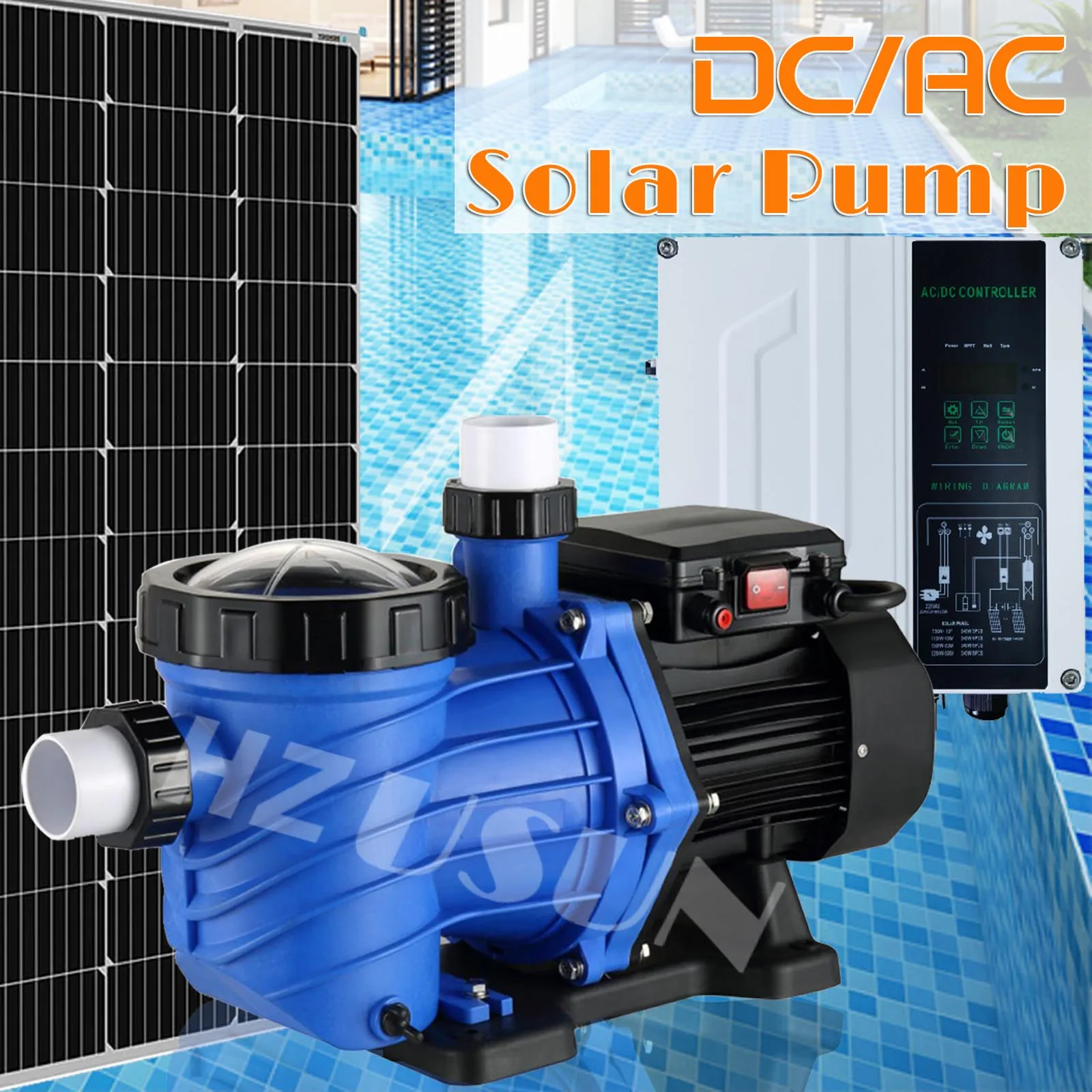 HybridACDCSolarPoweredSwimmingPoolCirculationPumpswithHIGH
