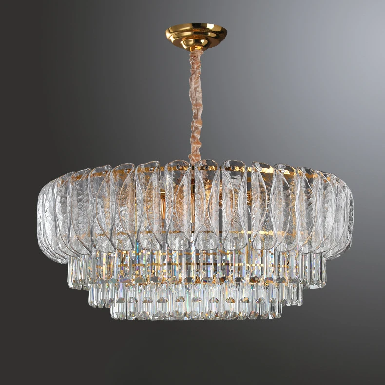 Light luxury crystal chandelier Nordic new modern and minimalist living room light, restaurant, bedroom main light