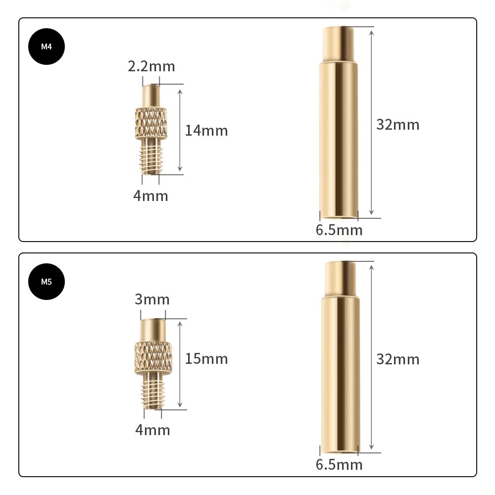 Heat Insert Nut Iron Tip M2 M3 M4 M5 M6 M8 Brass Thread Embedded Kit Heat Insertion Tool for Plastic 3D Printer Soldering Iron