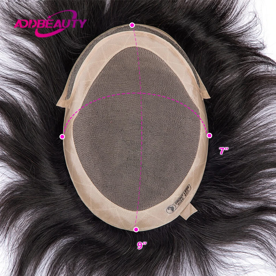 100% 인간 Toupee 헤어 시스템, FINE MONO, Toupee 주변 NPU 포함, 남성 모발 모세관 보형물, 보이지 않는 모발 교체