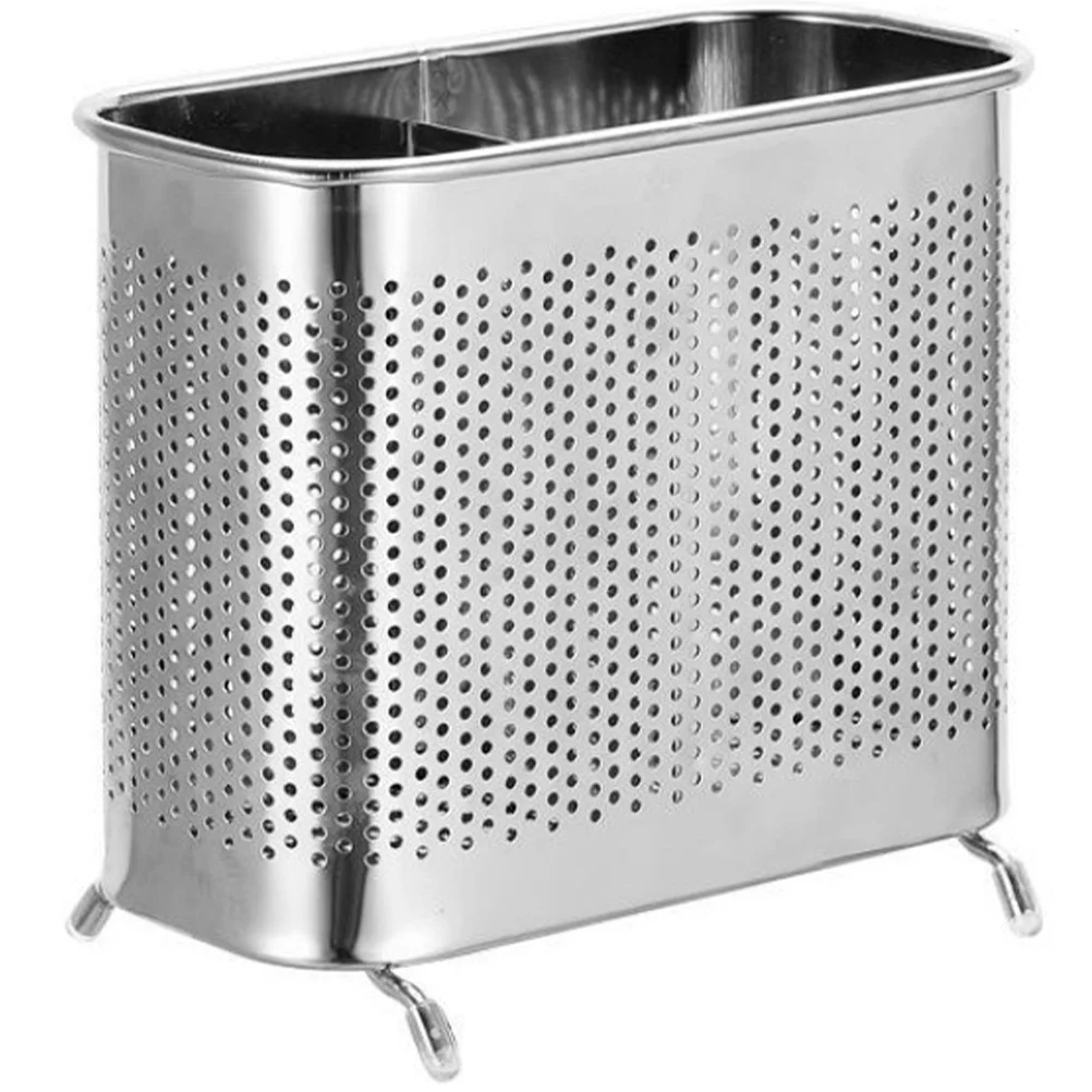 Kitchen Cutlery Organizer Cutlery Holder Spoon Desktop Chopstick Draining Spoons Stainless Steel Utensil Silverware Kitchen Tool Dishwasher Basket