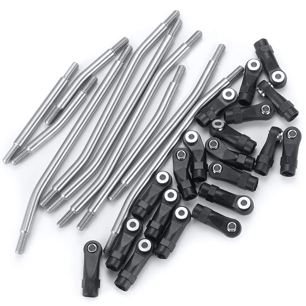 YEAHRUN 10 stücke Edelstahl Verknüpfung Lenkung Link Rod Set für TRX-4 TRX4 TRX-6 Axial SCX10 II 90046 1/10 RC crawler Auto Teile – Detail 38
