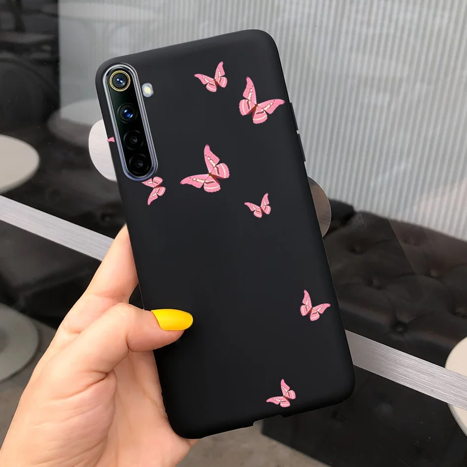 mobile pouch waterproof For Realme 6 6 Pro Case Cute Milk Cow Flower Patterns Soft Back Cover For OPPO Realme 6 6S 6Pro RMX2061 Coque Funda Realme6 Capa iphone waterproof bag Cases & Covers