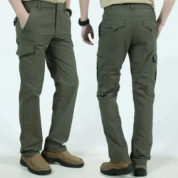 Pantalon d'été à séchage rapide pour hommes, sport en plein air, alpinisme, imperméable, grande taille, vêtements de travail multi-poches 1