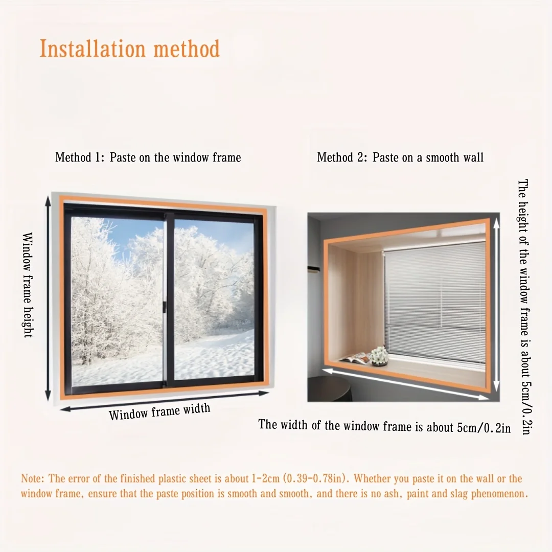 Clear Winter Window Thickened Plastic Windproof Warm Anti Cold Curtain Thermal Insulated for Bedroom