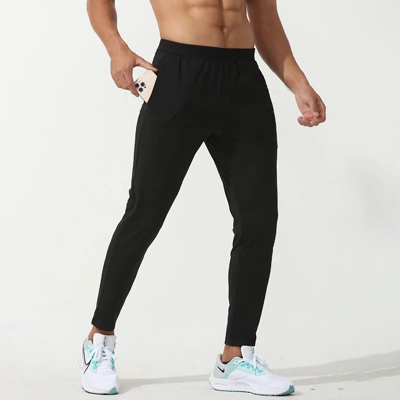 Winter Autumn Running Pants Men Sweatpants Sports Joggers Loose Fleece Warm Fitness Quick Dry Sportswear Training Waist Pocket