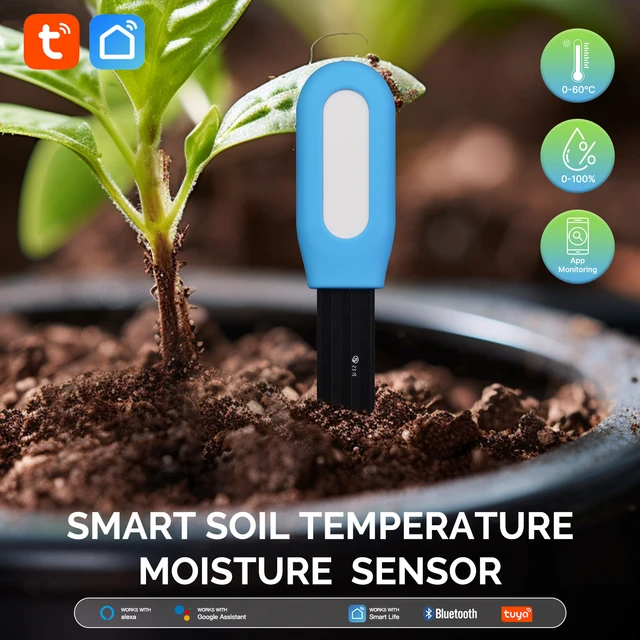 Smart Soil Moisture Meter - WiFi Plant Sensor With App Control For Moisture & Temperature Monitoring