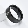 European And American Freemasonry Tungsten Steel Ring For Men, Niche Personality Brotherhood Hand Jewelry Rings 6