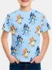 Cartoon B-Blueys Bandit Chilli 3D Print Baby Clothing 5 to 14 Years Male Outdoor Clothes for Children Boy Girl Child Top Shirts 1