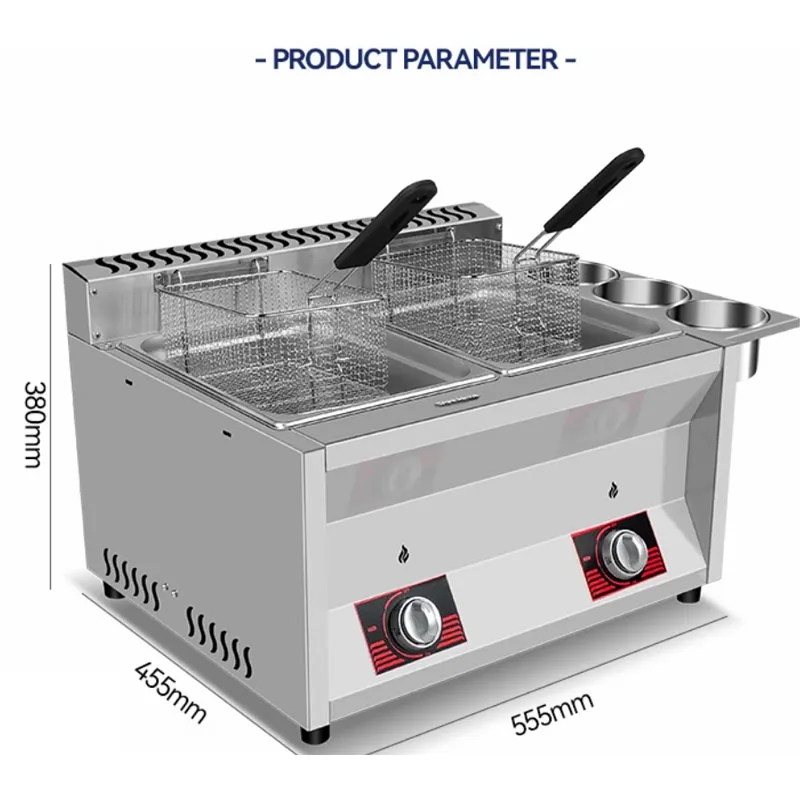 Fryer Gas Commercial Skewer French Fries Fryer Multifunctional Chicken Fryer French Fries Frying Food Household Commercial 2