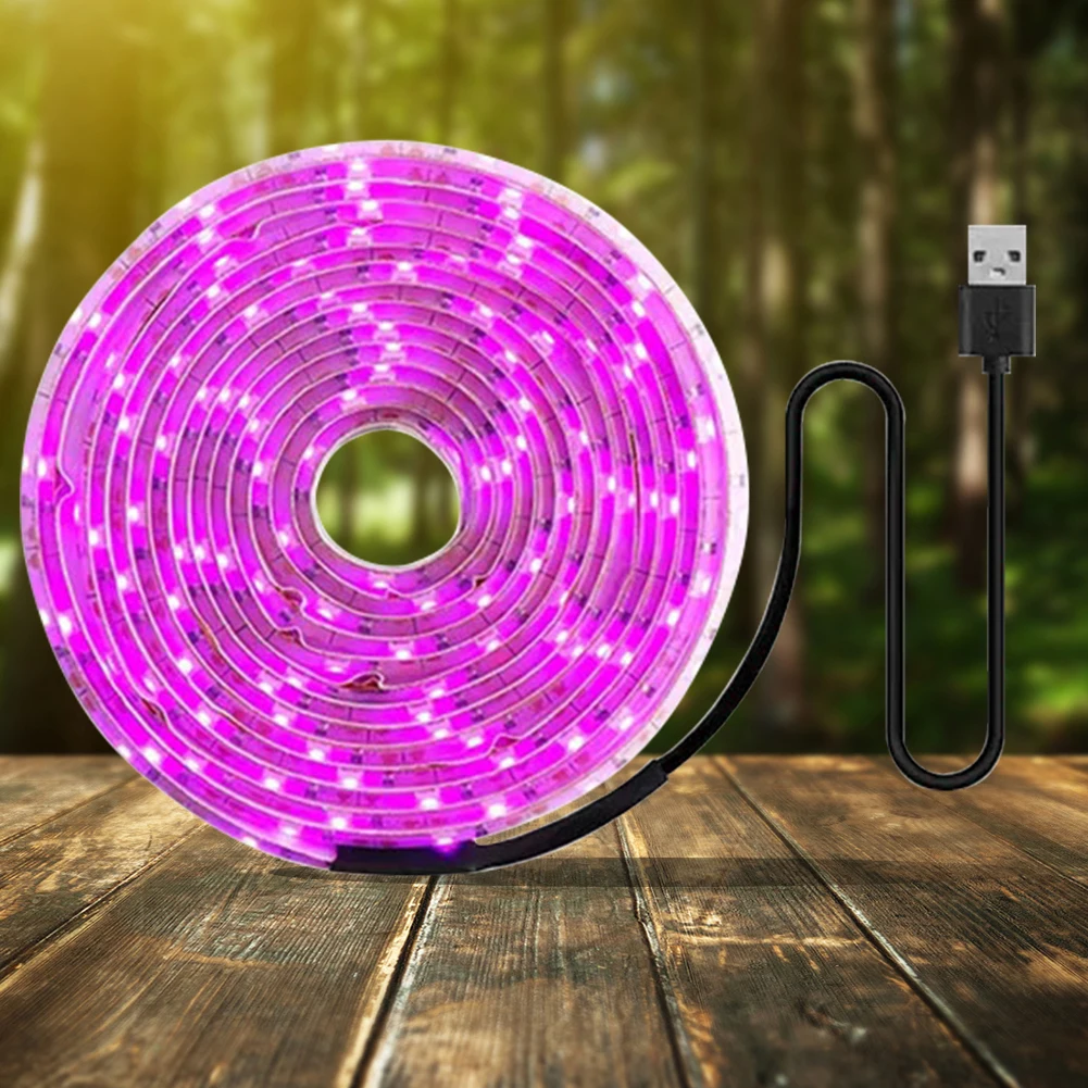 Full Spectrum USB Grow Light Strip Waterproof LED Phyto Lamp Full Spectrum Lamp for Plants Flowers Greenhouse Hydroponic