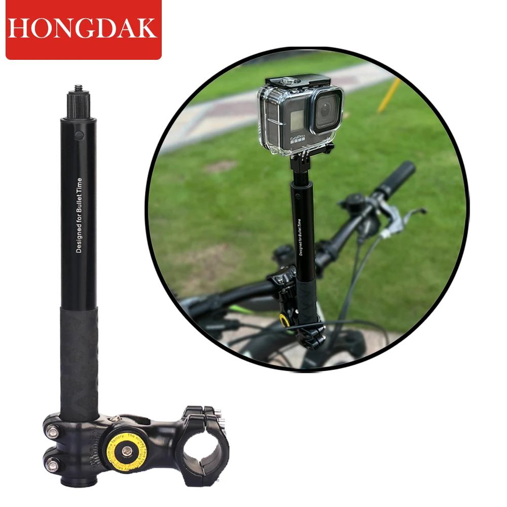 Motorcycle Handlebar Mount Invisible Adjustment Selfie Stick Bicycle