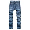 Men's New Casual Motorcycle Jeans Hip Hop Street Riding Stretch Slim Fit Straight Pants Patchwork Fashion Denim Trousers Male 6
