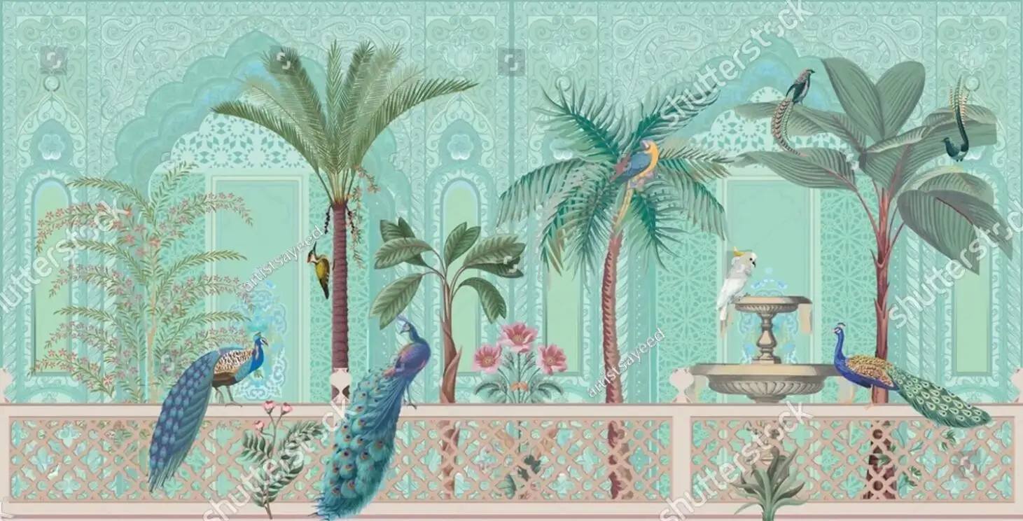 Pavão Papel de parede 3D para sala, quarto, TV fundo, papel de parede,  decoração do sofá, atmosfera - AliExpress, image size:1461x744