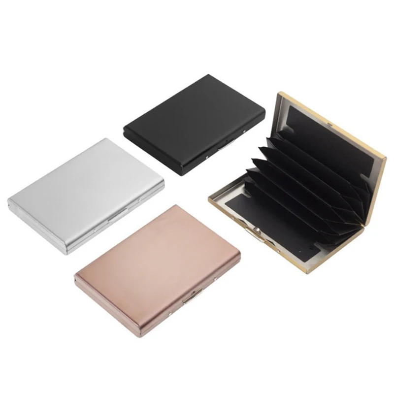 

Anti-theft 6 Card Slots Slim Pockets Business Card Holder Credit Card Holder Card Case For Business Cardholder Women For Cards