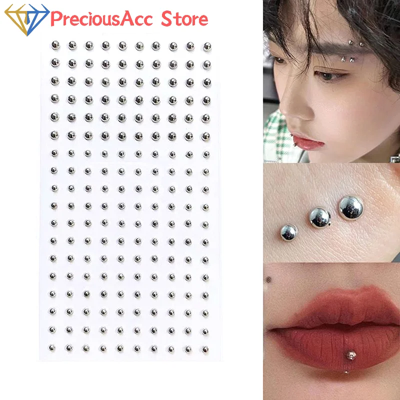 Faux Piercing Facial en Antarctique, Bijoux de Visage Adhésifs, pour la Peau