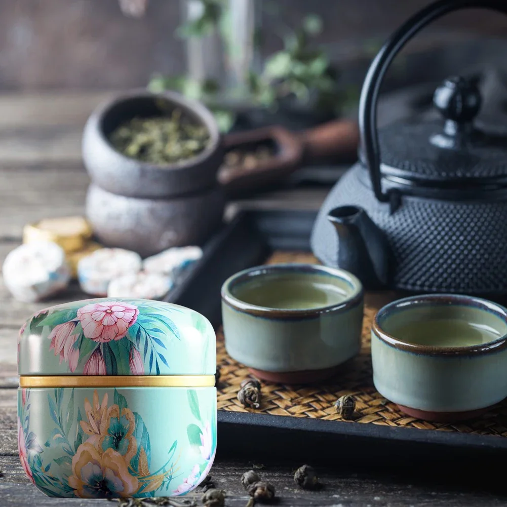 Tea Caddy Tea Box Containers Candle Cans Coffee Candy Snacks Small Tin Mini Portable Storage Boxes Sealed Jars Packaging Teaware