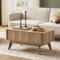 Brooklyn Lift Top Coffee Table for Living Room, Mid Century, Modern Farmhouse with Lifting Tabletop & Hidden Storage, Flut 1