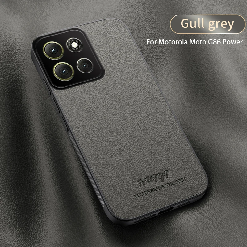 Matte Litchi Texture Leather Soft Silicone Case
