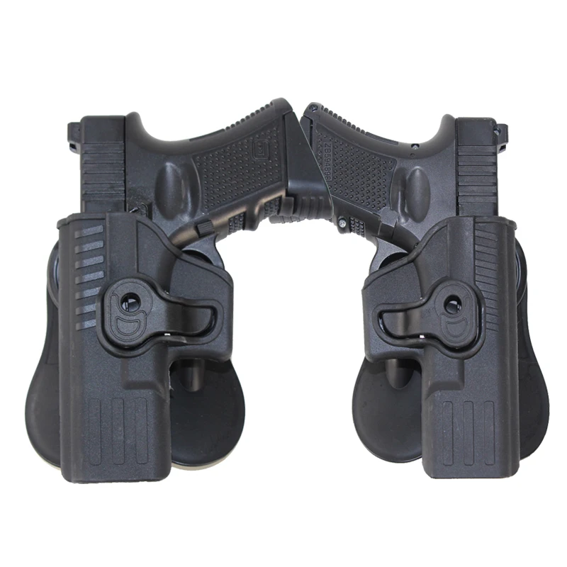 Rechts-/Linkshänder Taktisches Pistolenholster für G17 19 9MM Jagd Schnellverschluss-Gürtelholster Handfeuerwaffen-Etui für Jagd und Schießen