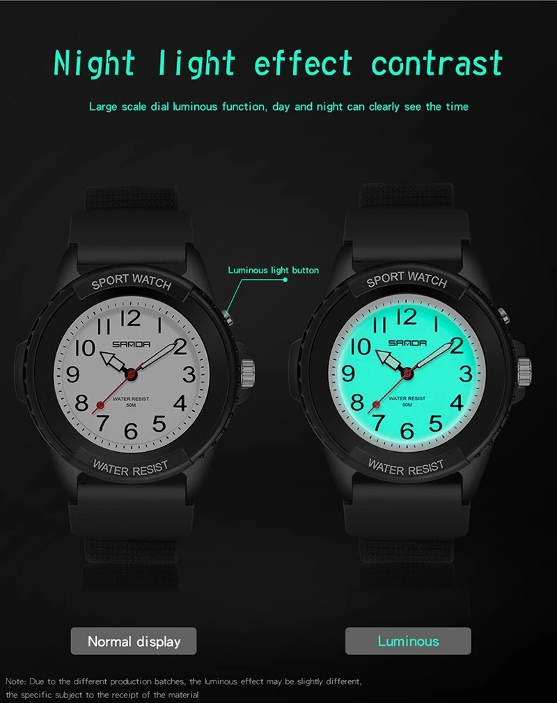 SANDA Women Watch Sports Watch Quartz 50M Waterproof Blue Silicone Strap Luminous Dial Fashion Womens Watches Reloj Mujer 6018