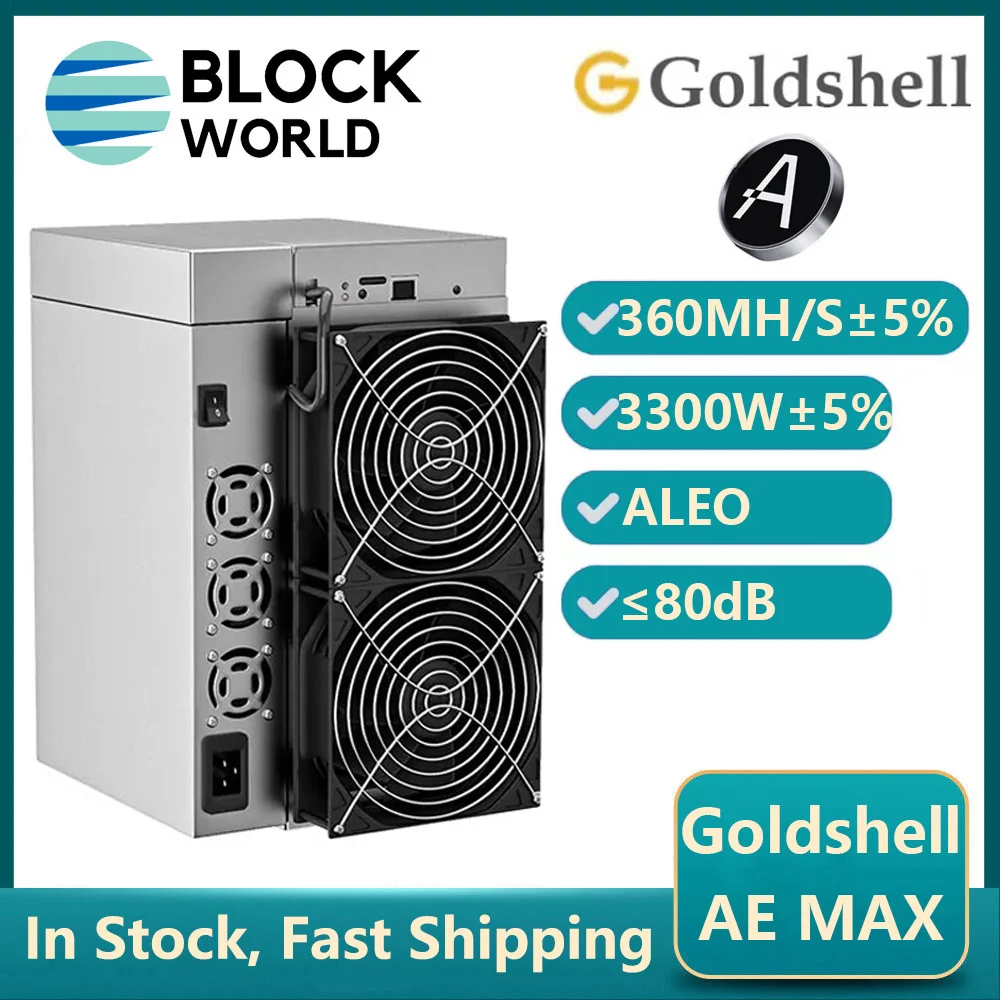 Goldshell AE Max 360Mh/s 3300W Aleo 광부 zkSNARK 알고리즘 Goldshell ALEO PSU Goldshell AEMAX ALEO 코인 광부로 채굴