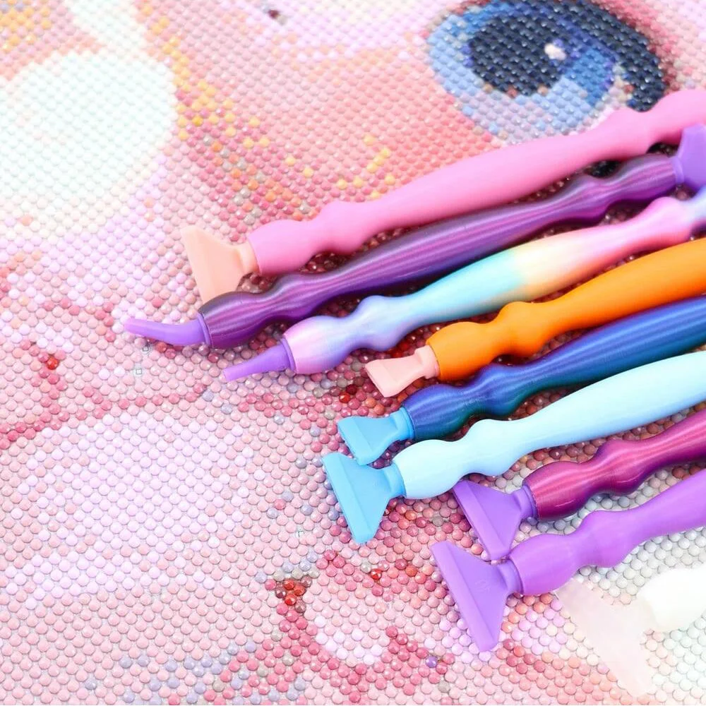 5D Diamond Painting Pen Kit Resin Ergonomic Point Drill Pens with Multifunctional Tips Embroidery Cross Stitch Accessories
