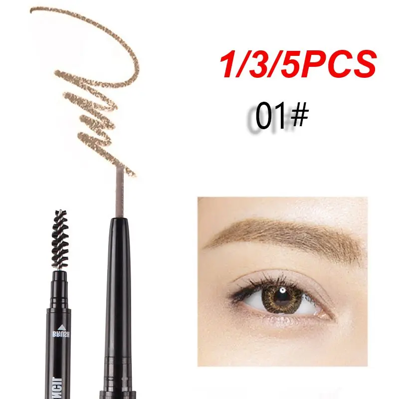 

1/3/5PCS Double Thin Head Round Fine Eyebrow Pen Tattoo Brown Eyebrow Pencil Long Lasting Waterproof Not Mottled Thicker