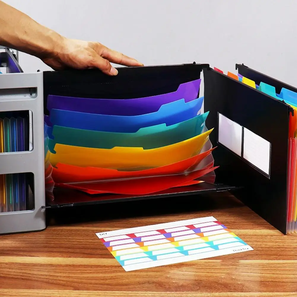 A4 확장 행잉 파일 폴더, 대용량 파일 정리함, 문서 저장 거치대, 사무용품