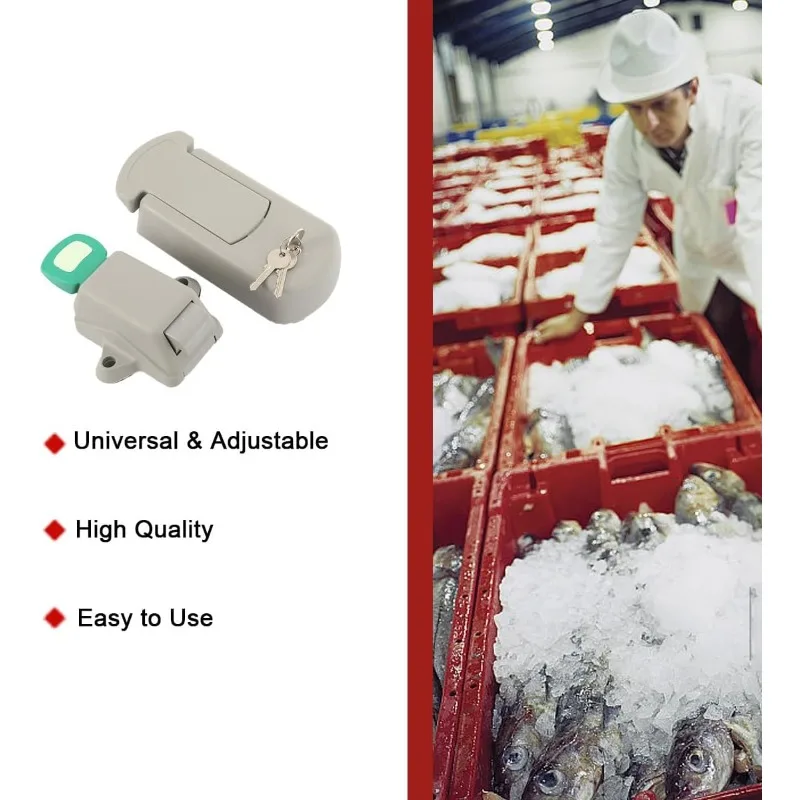 Cold Storage Door Lock Handle Made of PP Material, Industrial Grade Load-bearing and Silent Design Right Door  Freezer