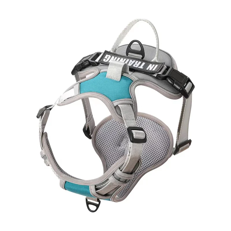 Reflective Personalized Nylon Dog Harness with Breathable Adjustable Design