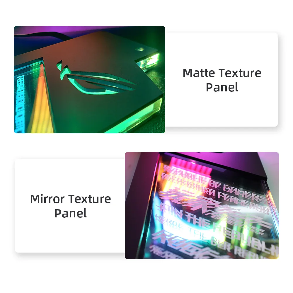 ATX Chassis IO Panel DIY ROG Belief PC Gamer Refit ARGB MOBO Decoration 5V/12V Customize Motherboard Cover Liquid Cooling SYNC