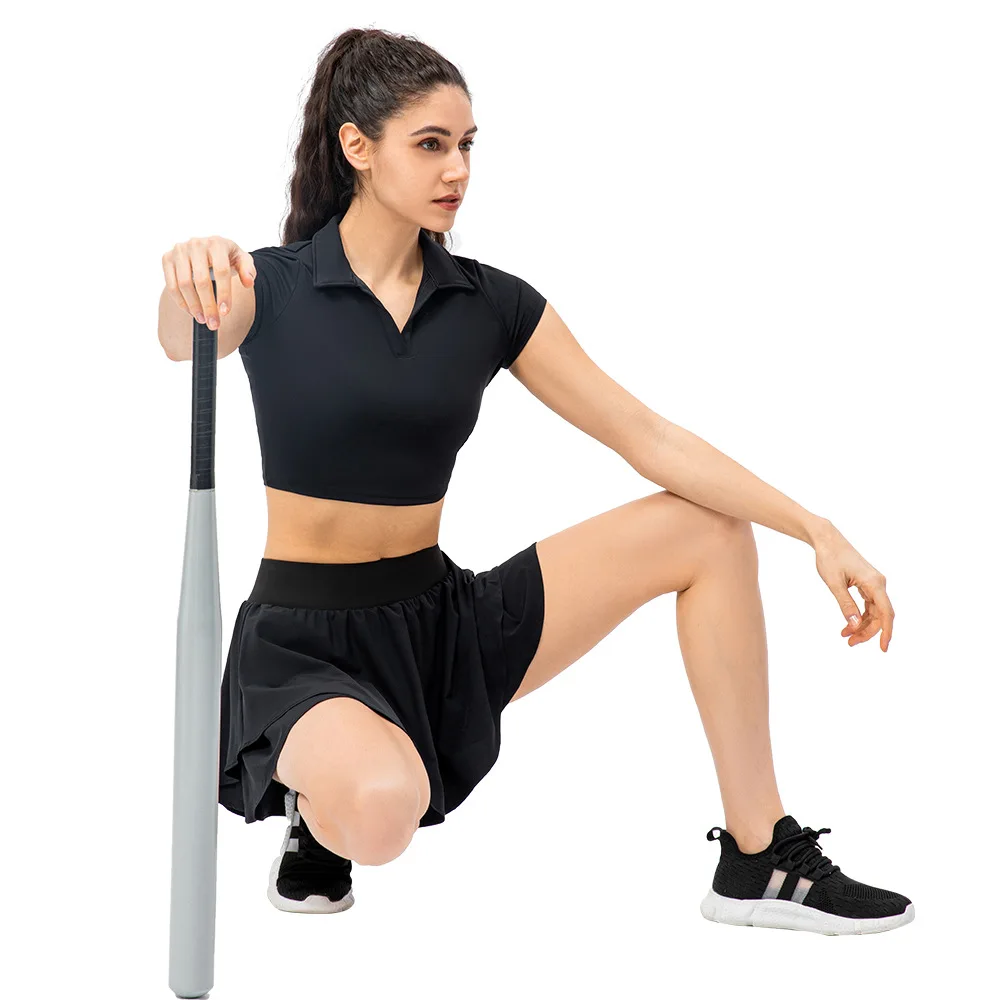 NADANBAO Sports Tennis Golf Skirts for Women High Waist Pocket Skirt Summer Outdoor Athletic Fitness Skirt Clothes