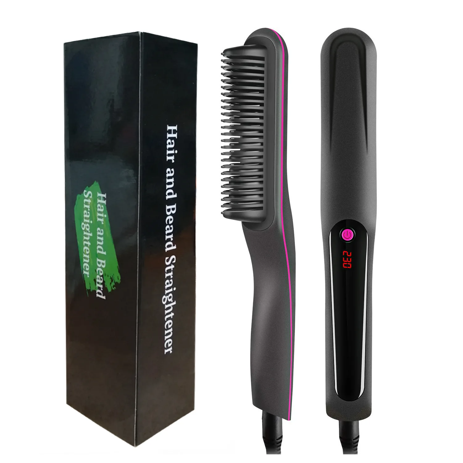 Multifunctional Hair Straightener Brush Heated Brushe Ceramic Anti-Scald Hair Straightening Hot Comb Hair Care Fast Heating 6