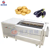Top Quality Sweet Potato Brush Machine Commercial Automatic Potato Peeling and Peeling Machine Hair Roller Cleaning Machine 1