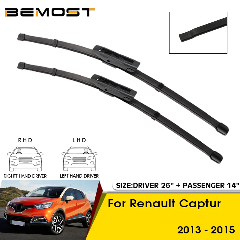 Spazzole Tergicristallo Per Renault Captur 2013-2015 Spazzole Per Parabrezza Parabrezza Anteriore 26 "+ 14" Accessori Per Auto