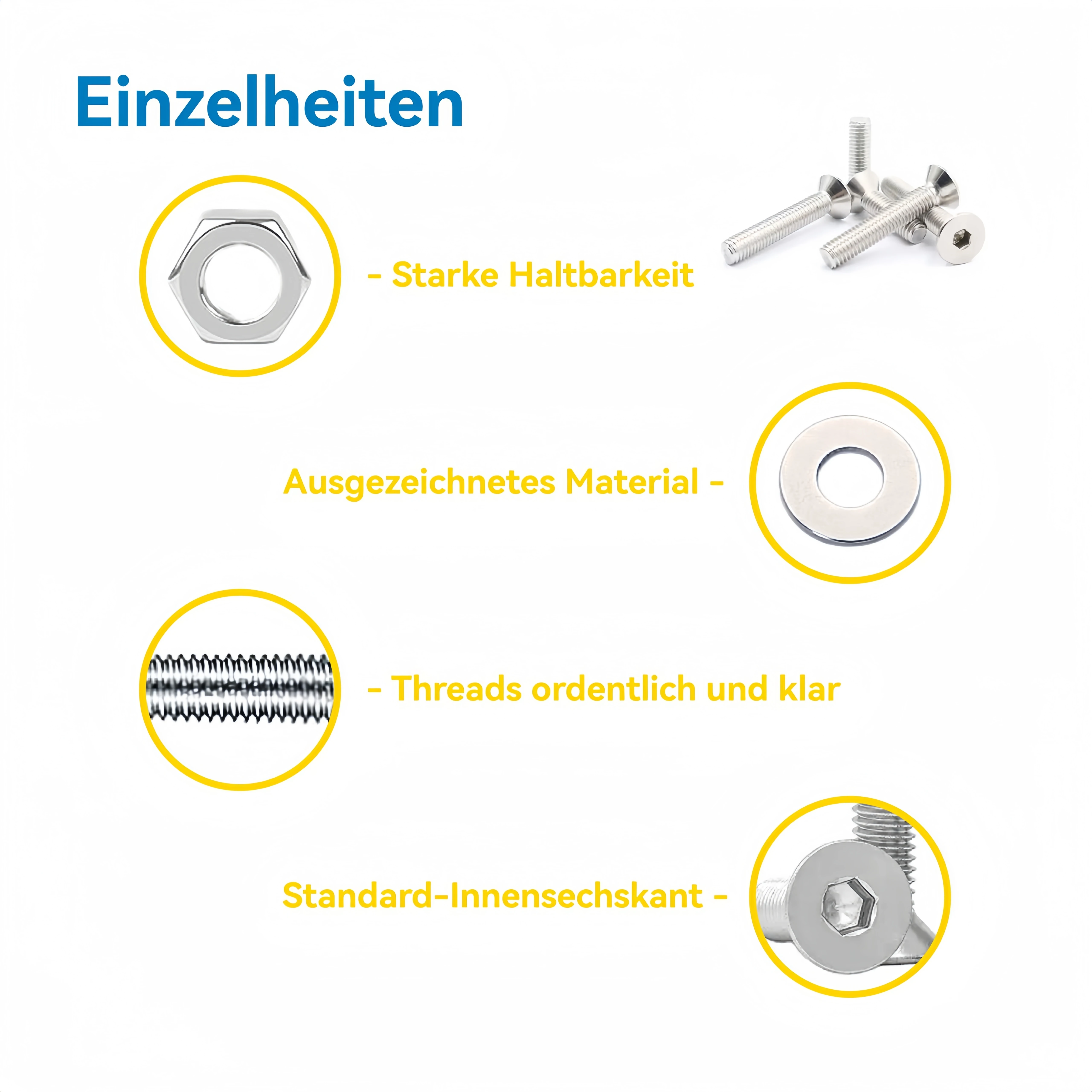 M2 304 Stainless Steel Hex Hexagon Socket Flat Countersunk Head Screw Bolt Nut Washer Set Kit DIN7991 660pcs stainless steel screws screw bolt nut set screw washer nut kit