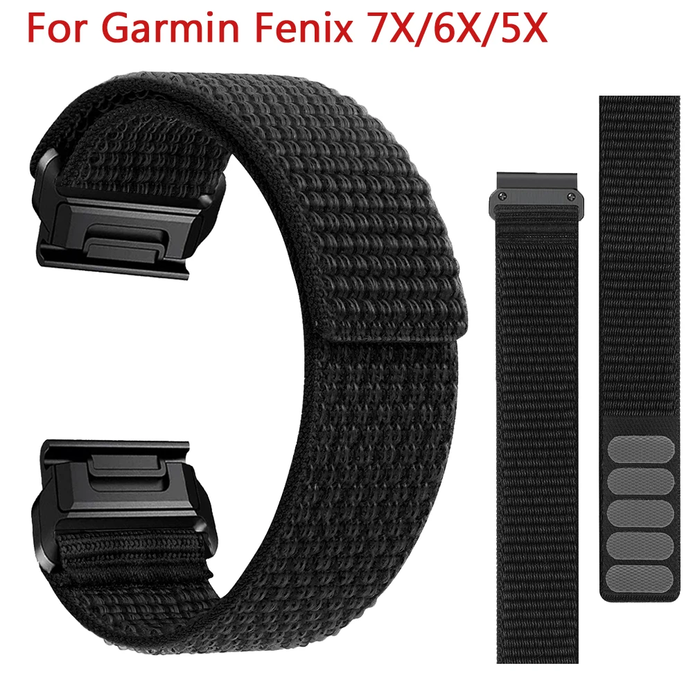 

Ремешок нейлоновый для Garmin Fenix 7X 6X Pro 5X Plus 3 3HR, браслет для часов, 26 мм, тактический Браслет 7 Pro Delta Bravo Quickfit, браслет