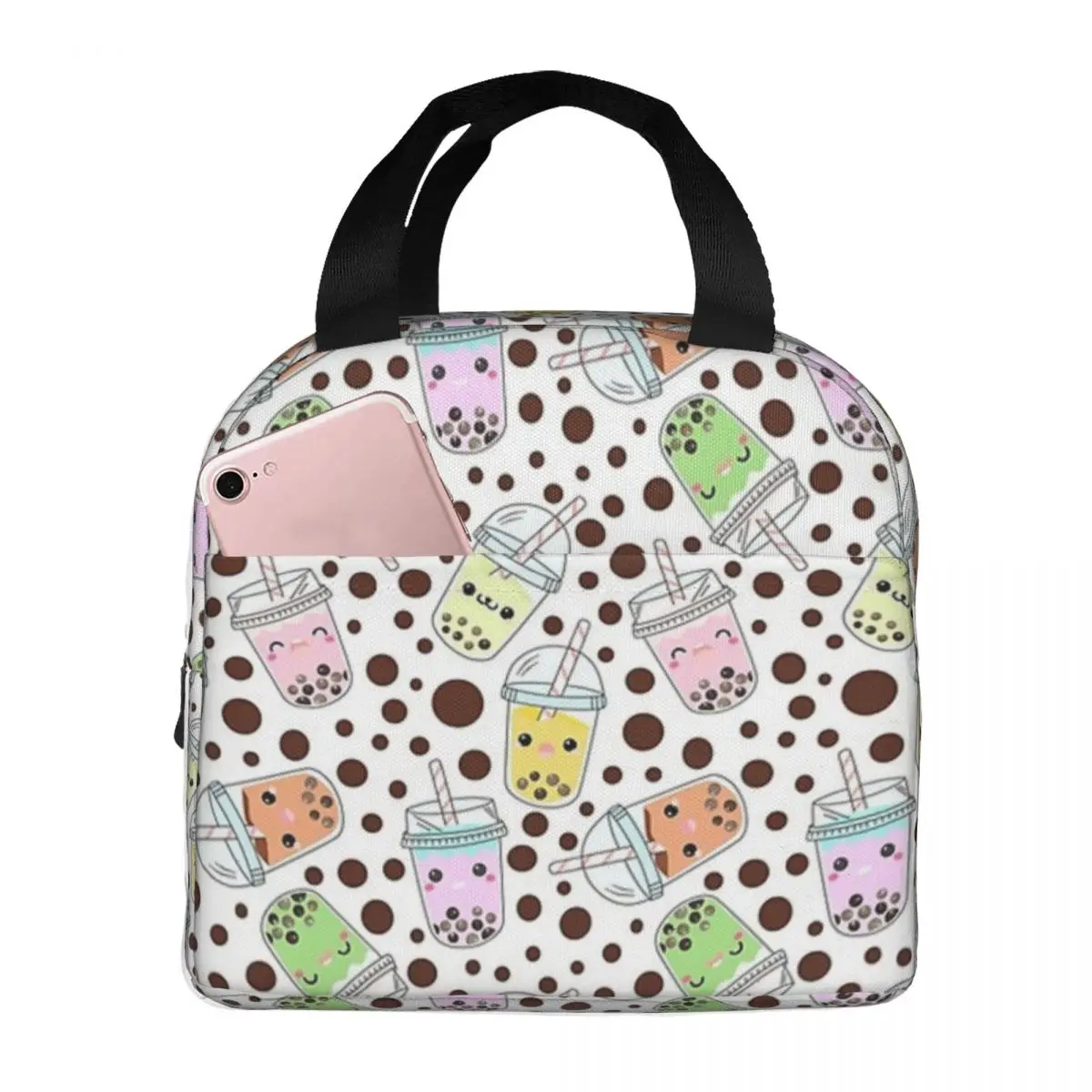Yummy Bobba Bubble Tea Lunch Bags Bento Box Impermeabile Lunch Tote Borse Da Picnic A Tenuta Stagna Borsa Termica Più Fresca Per Donna Ragazza Scuola