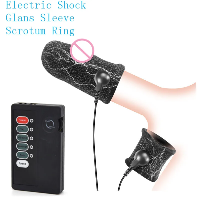 Electric Sex Toys Scrotal Ring Masturbator Pulse Massage