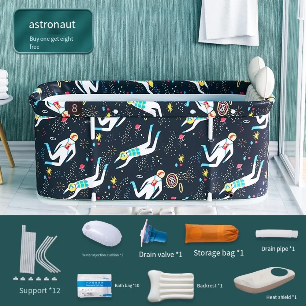 Portable Collapsible Bath Bucket Bathtub Large Capacity Bathroom Shower Bathing Artifact Free Installation
