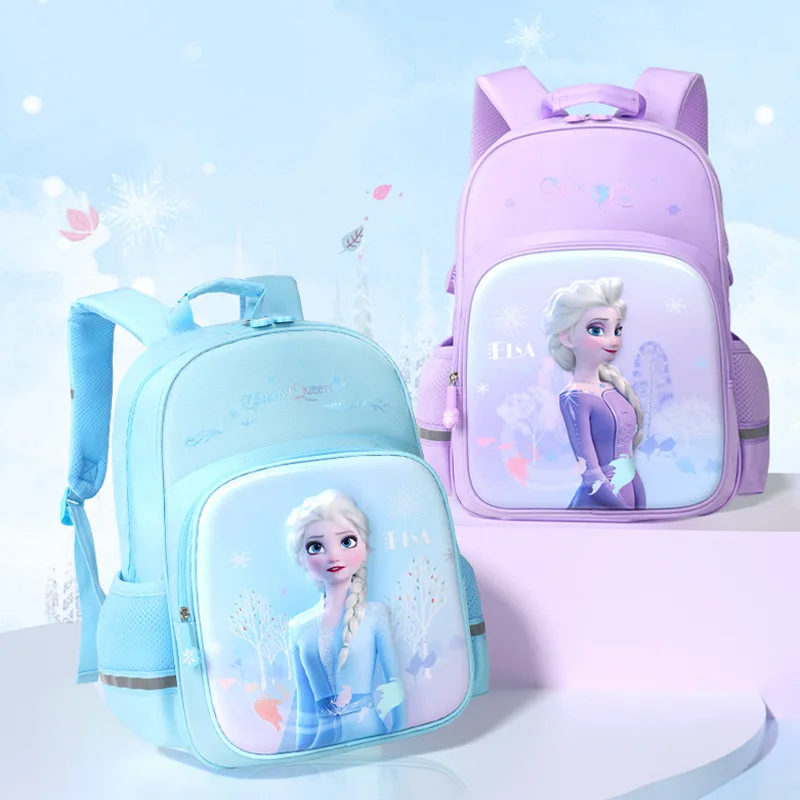 

Disney New Frozen School Bags For Girls Elsa Anna Grade 1-3 Primary Student Shoulder Orthopedic Backpack Large Capacity Mochilas