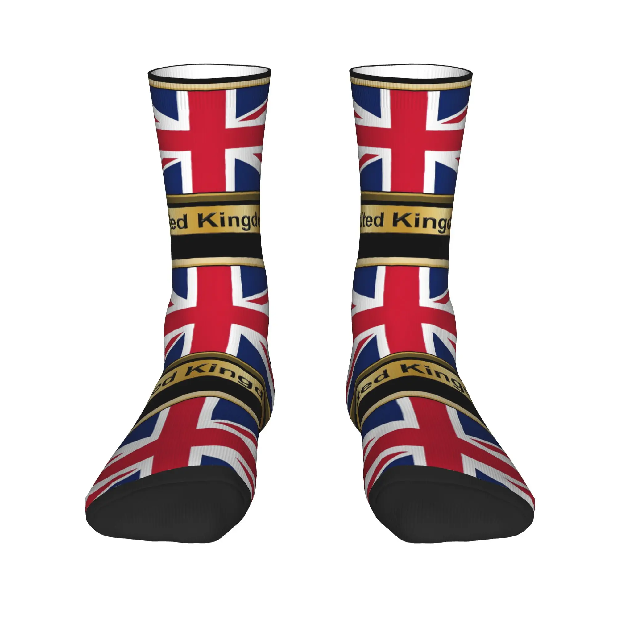 Benutzerdefinierte lustige Druck-Flagge des Vereinigten Königreichs, britische Socken für Damen und Herren, Stretch, Sommer, Herbst, Winter, Großbritannien, Crew-Socken – Detail 1