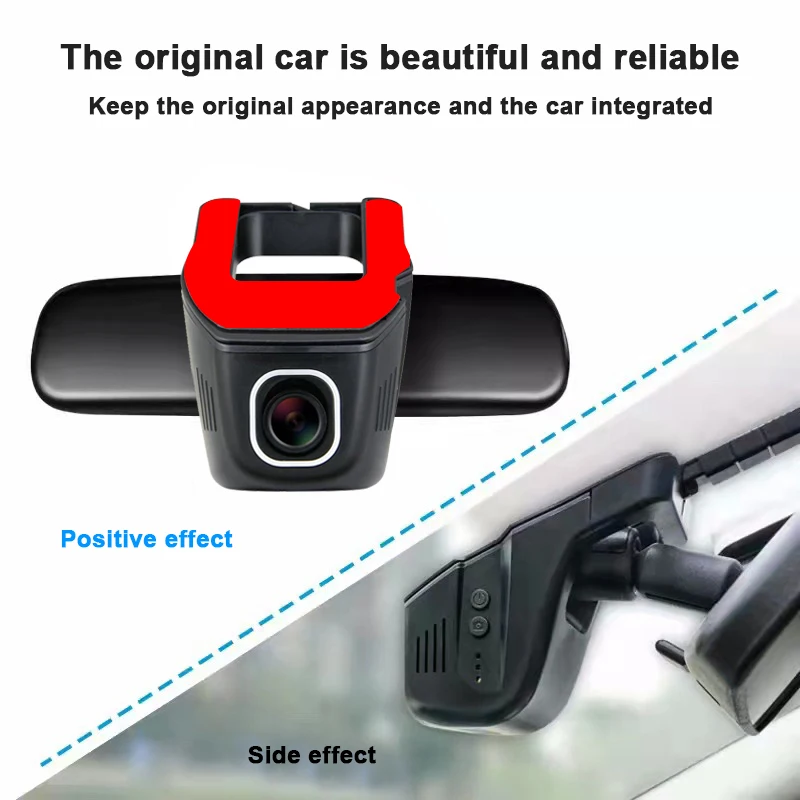 TIISIFANG No Screen Hidden Tachograph WiFi Mobile Internet HD Night Vision Parking Monitoring