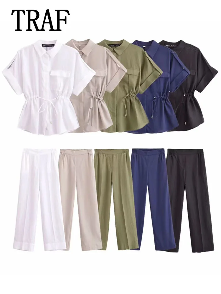 

Комплект брюк и рубашка для женщин, из двух предметов