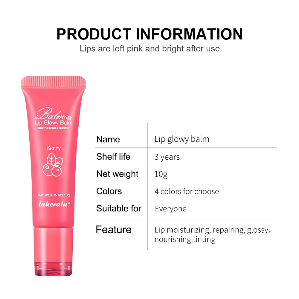 10g Moisturizing Lip Glow Blam Liquid Lip Gel Mask Reduce Lip Line Remove Dead Skin Peach Grape Lip Gloss Lips Care Product 6