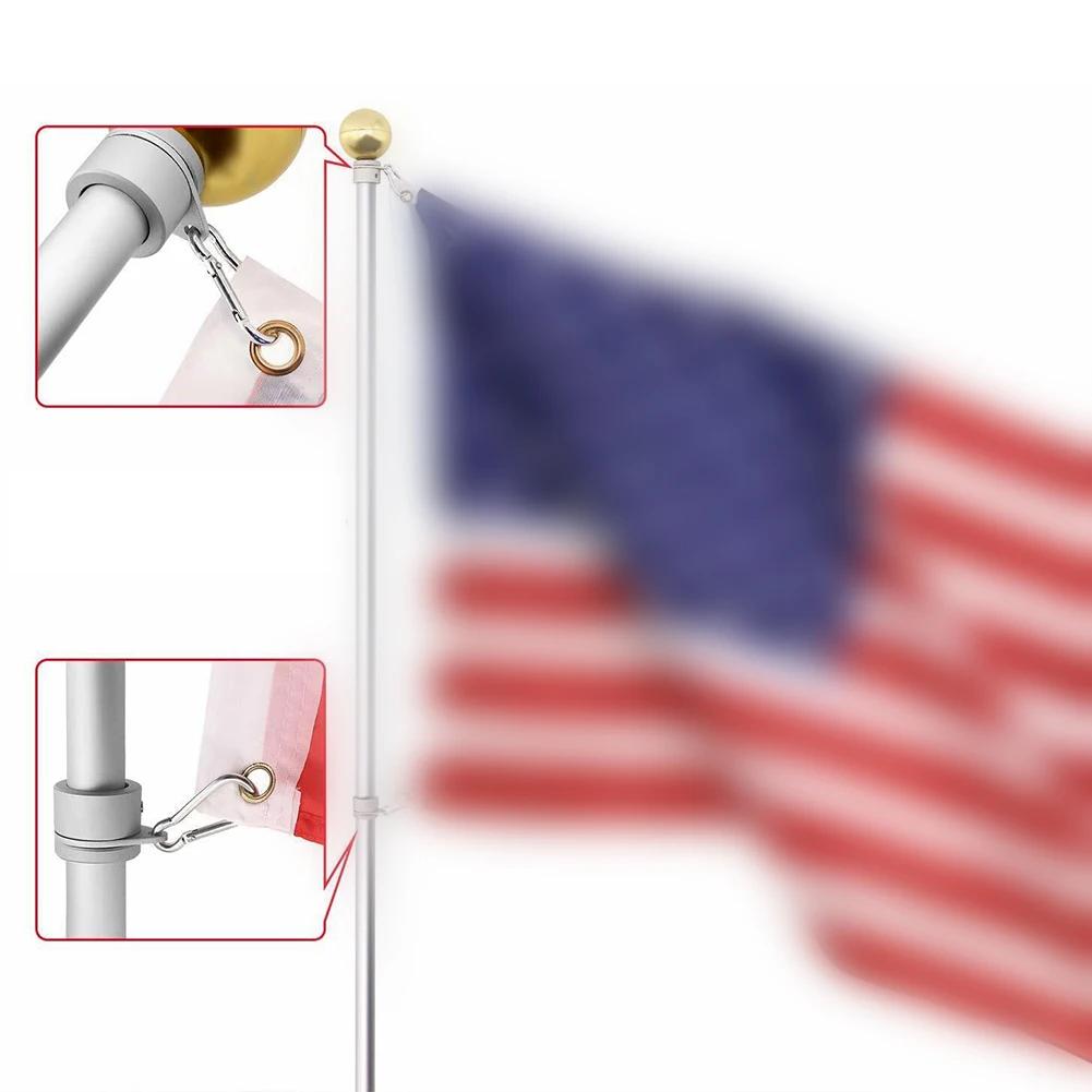 Parts Flag Pole Ring For 0.75-1 Inch Pole Sliver&deg; Rotating Aluminum Alloy Aluminum Swivel Ring Anti-Wrap